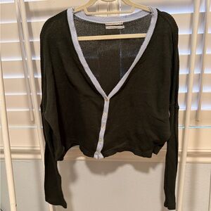 Urban Outfitters Black and Gray Knit Top